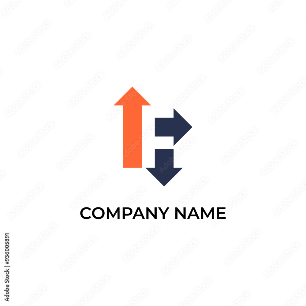 f letter logo concept with arrow shape f letter logo concept with arrow shape