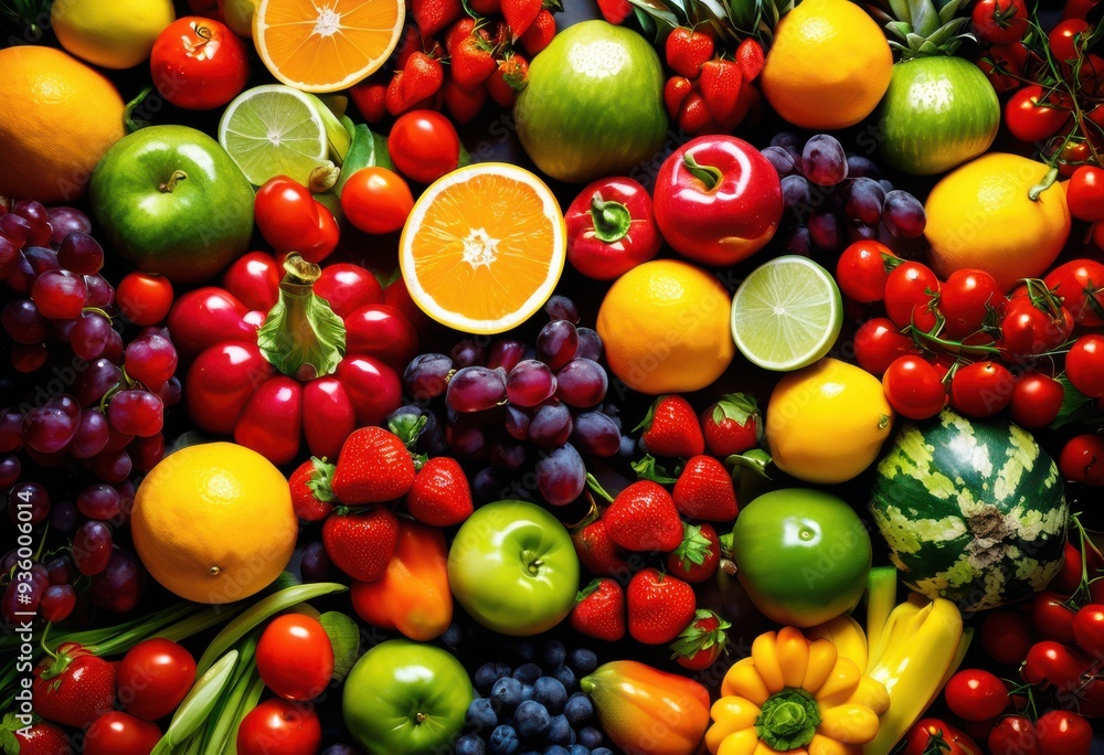 vibrant clean fresh produce displayed pristine hygienic surfaces healthy lifestyle, basket, arrangement, variety, seasonal, harvest, freshness, quality vibrant clean fresh produce displayed pristine hygienic surfaces healthy lifestyle, basket, arrangement, variety, seasonal, harvest, freshness, quality
