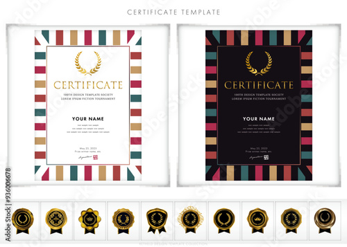 賞状２２１　certificate　award　表彰状　celebration