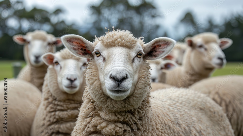 Curious Sheep in a Field Curious Sheep in a Field