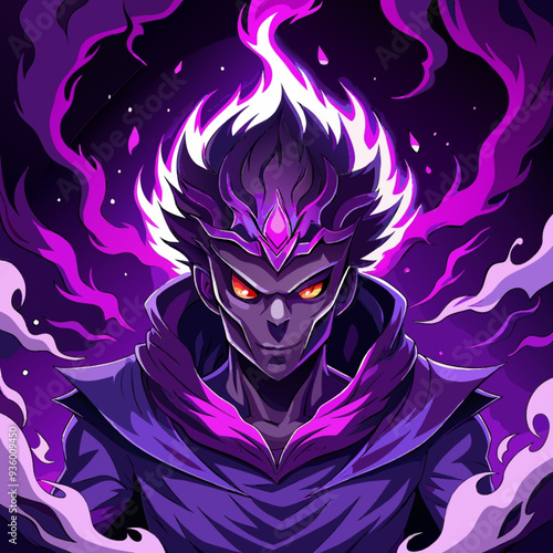 background with fire A dark  shadowy 