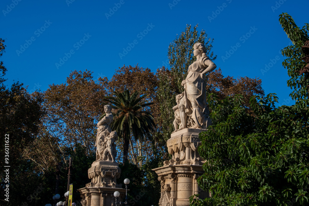 Obraz premium fountain in barcelona spain