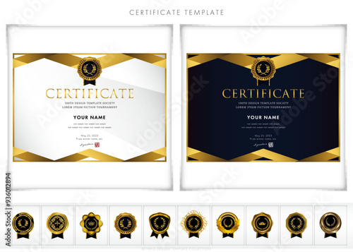 賞状１６４（横）certificate　award　表彰状　celebration