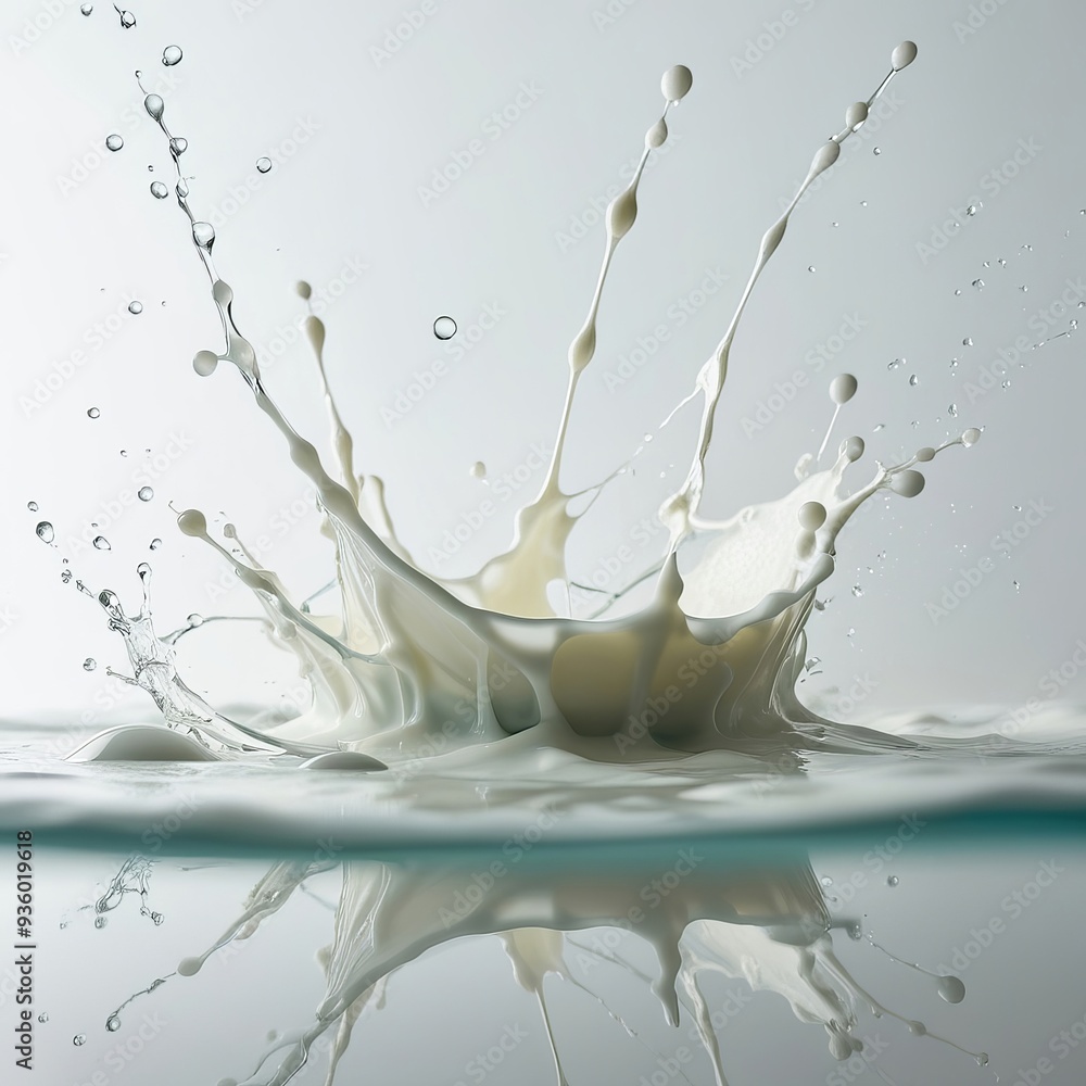 A mesmerizing milk splash frozen A mesmerizing milk splash frozen