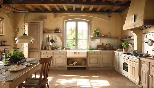 A kitchen with white cabinets and stove