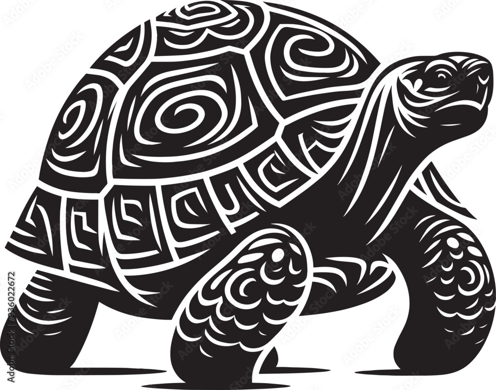Sea turtle silhouette illustration isolated on a white background Sea turtle silhouette illustration isolated on a white background