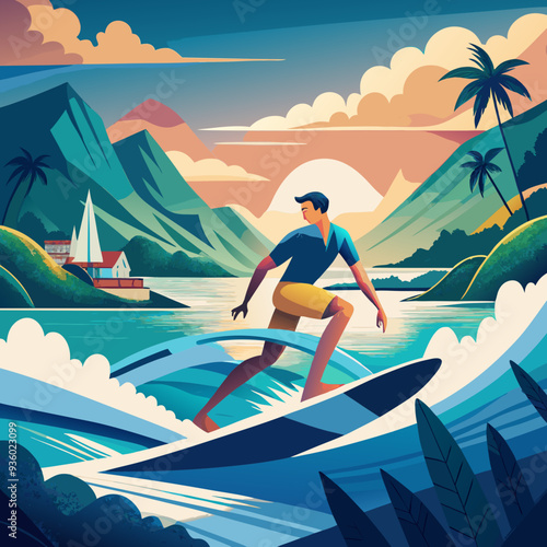 surfer on the beach