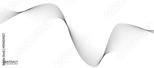 Abstract vector background with black wavy lines. EPS10