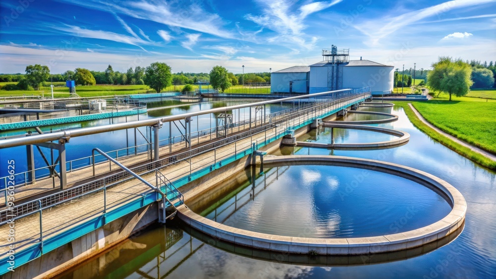 Fototapeta premium Water purification plant for cleaning wastewater