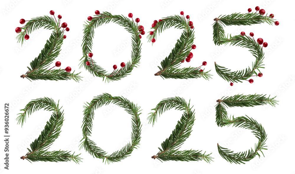 Fir branch isolated png transparent. the text 2025 was written from the branches christmas tree. Christmas green spruce branch. green fir tree branch. Object for christmas card, packaging, banner Fir branch isolated png transparent. the text 2025 was written from the branches christmas tree. Christmas green spruce branch. green fir tree branch. Object for christmas card, packaging, banner