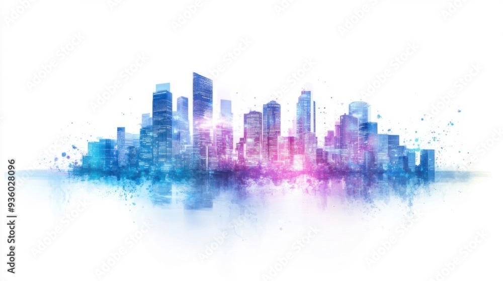 abstract city skyline abstract city skyline
