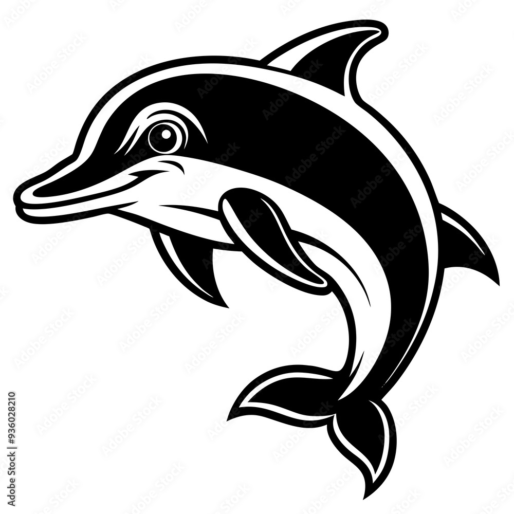 Fototapeta premium silhouette of a dolphin