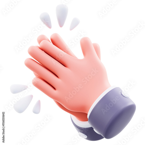 3D Thunderous Applause Hand Gesture