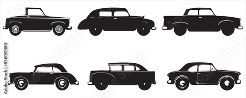 Cars silhouette vector
