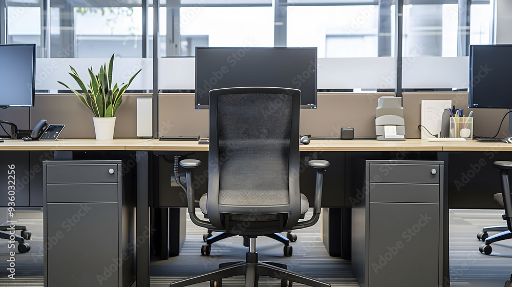 Clean and Neat Partitioned Office Work Desk Clean and Neat Partitioned Office Work Desk