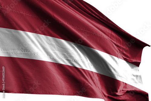 Latvia flag on transparent background.