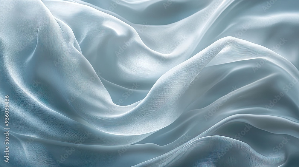 Light, flowing cloth in motion, creating an elegant, soft background with gentle waves. Light, flowing cloth in motion, creating an elegant, soft background with gentle waves.