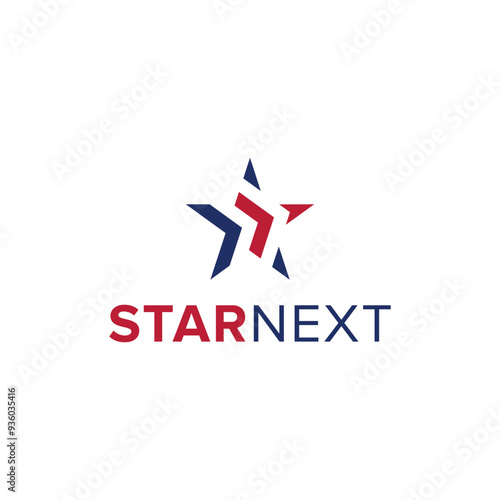Free Download star next simple sleek creative geometric modern logo design - GFXLoad
