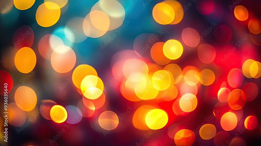 Obraz premium Lights blurred bokeh background
