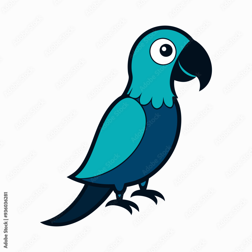 Obraz premium Cartoon Parrot Pointing
