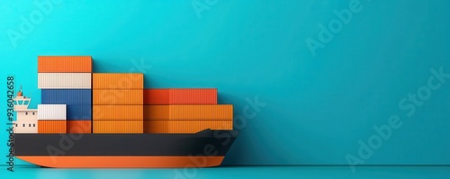 Economic policy decisions affecting international trade, flat design illustration photo