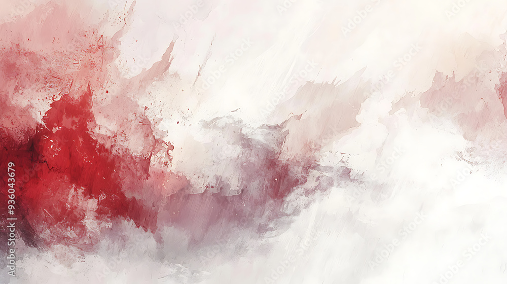 Obraz premium Soft Abstract Watercolor Background with Subtle Red and Gray Tones