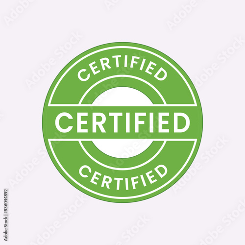 certified stamp. certified round sign. label on transparent background