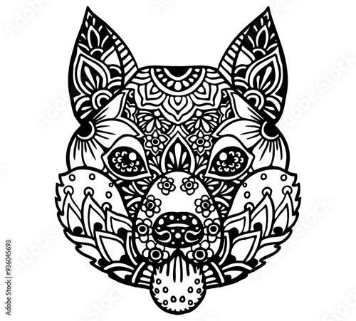 Finnish Spitz Mandala Tattoo	