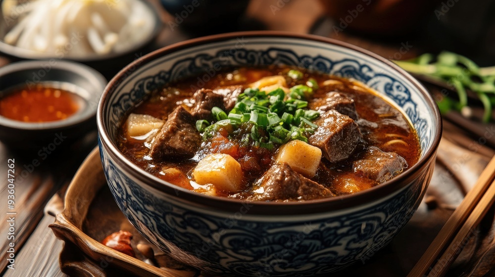 Shark fin stew served in a traditional Chinese bowl, with chopsticks and a dipping sauce on the side. Shark fin stew served in a traditional Chinese bowl, with chopsticks and a dipping sauce on the side.