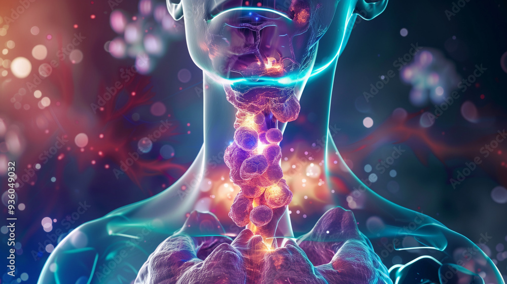 Thyroid, Parathyroid glands, parathyroid hormone, thyroid and parathyroid, human neck anatomy, calcium regulation, 4K, HD Thyroid, Parathyroid glands, parathyroid hormone, thyroid and parathyroid, human neck anatomy, calcium regulation, 4K, HD