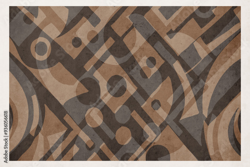 Abstract background in vintage style. Stylized old with grain. For use in graphics, for printing on wall decorations.