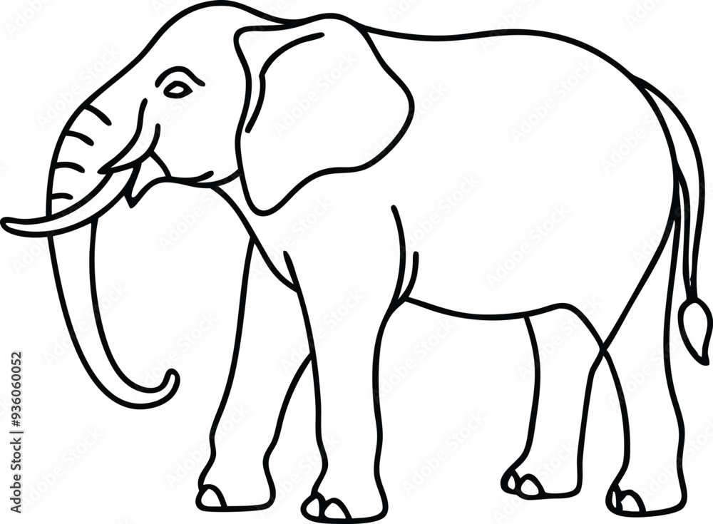 single line elephant illustration black and white single line elephant illustration black and white