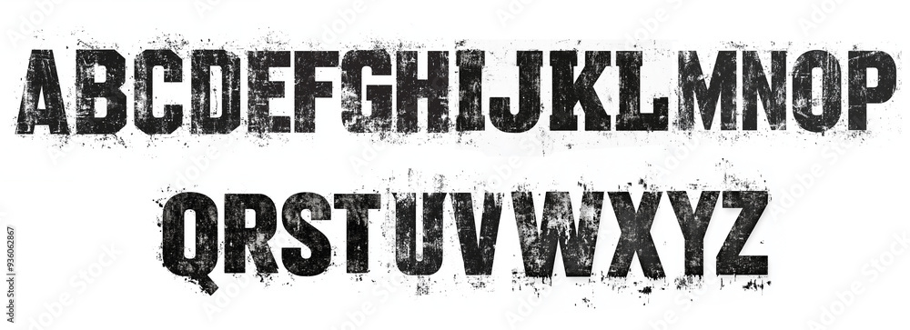 Fototapeta premium Grange alphabet. 