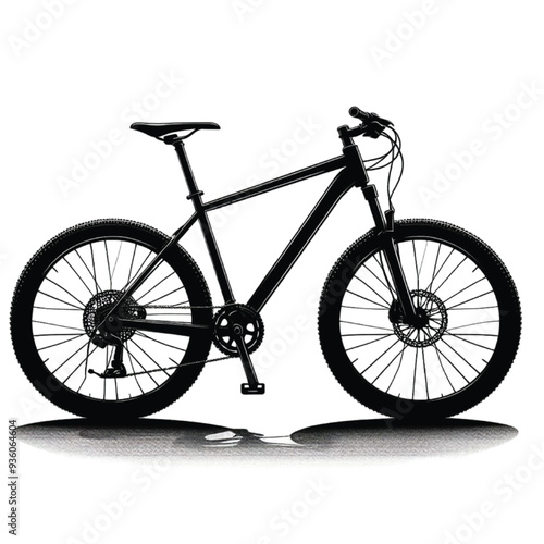 Silhouette bicycle vector