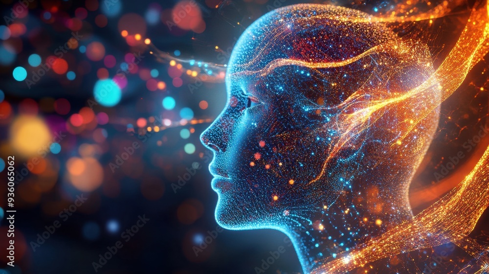 Neural network generating a virtual avatar, with shifting forms and digital effects Neural network generating a virtual avatar, with shifting forms and digital effects