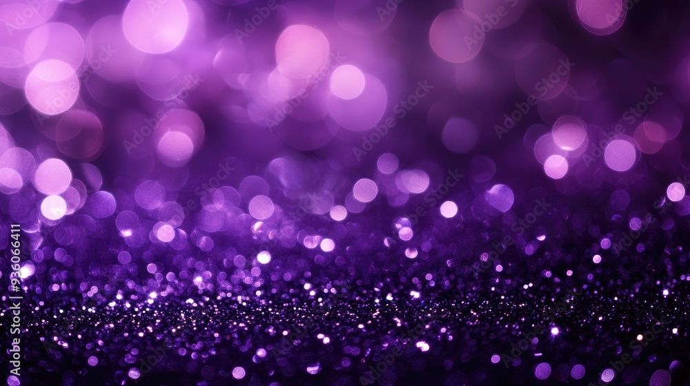 Blurry deep purple glitter background with glowing highlights, offering a spacious area for text overlays. Suitable for luxurious and mysterious themes. Blurry deep purple glitter background with glowing highlights, offering a spacious area for text overlays. Suitable for luxurious and mysterious themes.
