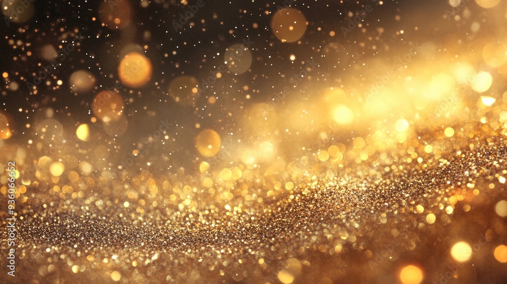 Blurry glitter background with golden and champagne tones, leaving room for text overlays. Suitable for festive, luxury, or celebratory themes. Blurry glitter background with golden and champagne tones, leaving room for text overlays. Suitable for festive, luxury, or celebratory themes.