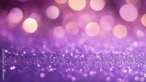 Blurry lavender glitter background with subtle sparkle, offering a clear area for text in the middle. Perfect for calming, whimsical designs.