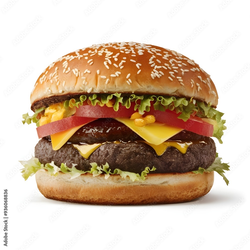 Delicious Burger with fire flames Delicious Burger with fire flames