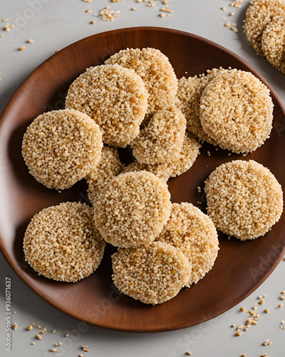 Indonesian cookies, traditional cookies, Biskuit Marie Wijen, sesame seed cookies, Indonesian snacks, biscuit-based cookies, sesame cookies, traditional Indonesian treats, Marie biscuits, sesame seed  photo