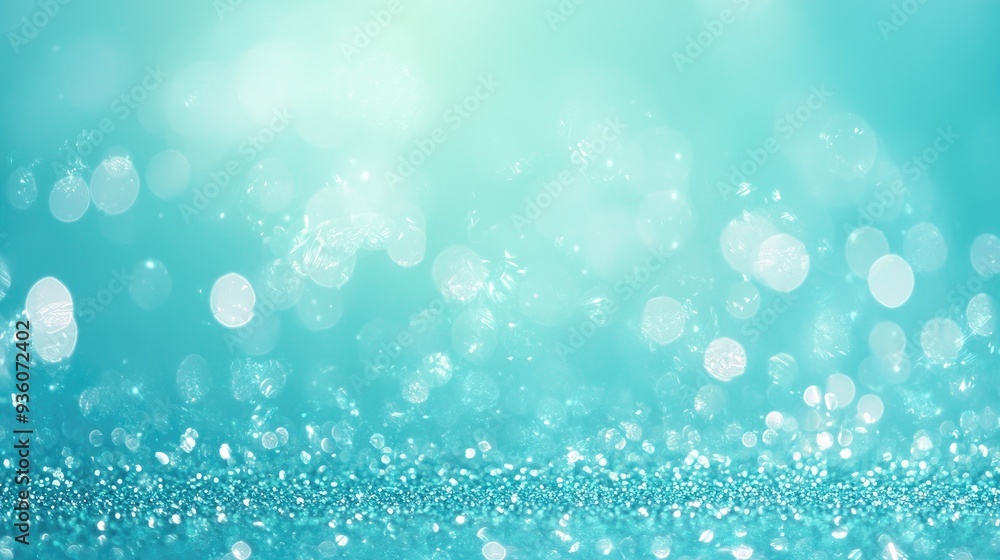 Blurry turquoise glitter background with gentle sparkles, offering a spacious area for text in the center. Great for fresh and modern designs. Blurry turquoise glitter background with gentle sparkles, offering a spacious area for text in the center. Great for fresh and modern designs.