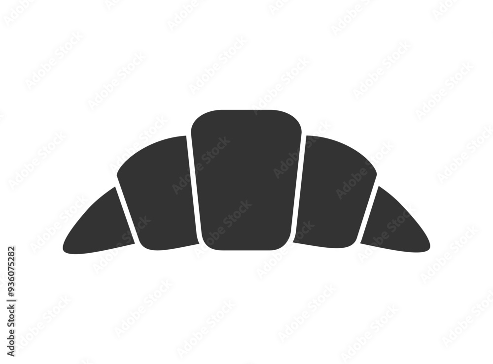 Fresh croissant icon isolated on white, vector illustration Fresh croissant icon isolated on white, vector illustration