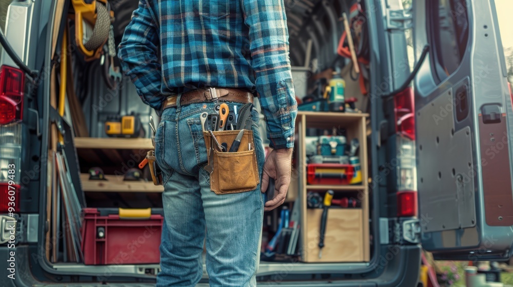 Handyman with Toolbelt Handyman with Toolbelt