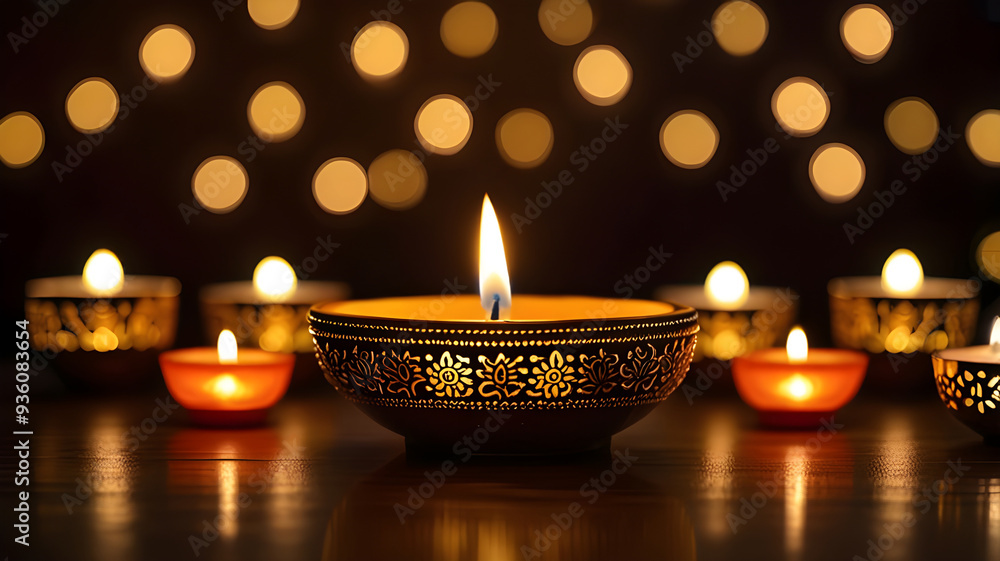 Diwali lamp element. Diwali Celebration Lighting a Sparkler Alongside Traditional Diya Oil Lamp. Diwali lamp element. Diwali Celebration Lighting a Sparkler Alongside Traditional Diya Oil Lamp.