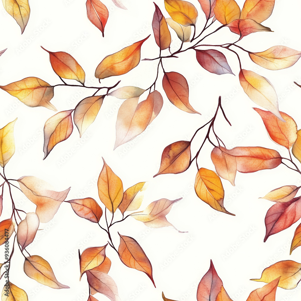 Obraz premium autumn leaves seamless pattern