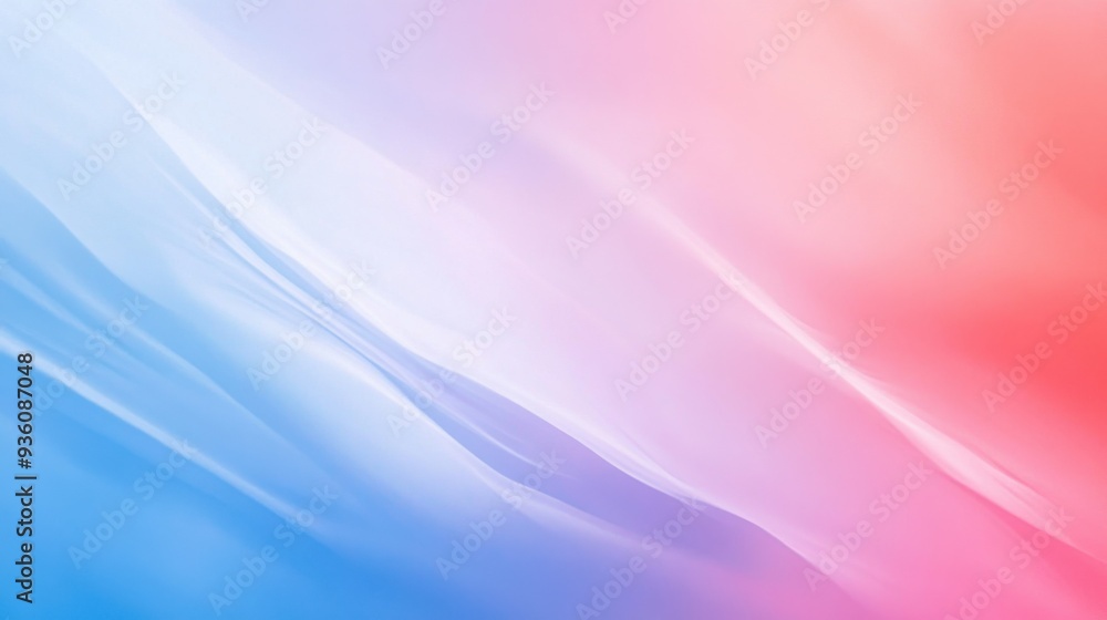 Abstract gradient waves blending blue, pink, and white. Calm and soothing atmosphere with a soft and fluid texture. Abstract gradient waves blending blue, pink, and white. Calm and soothing atmosphere with a soft and fluid texture.