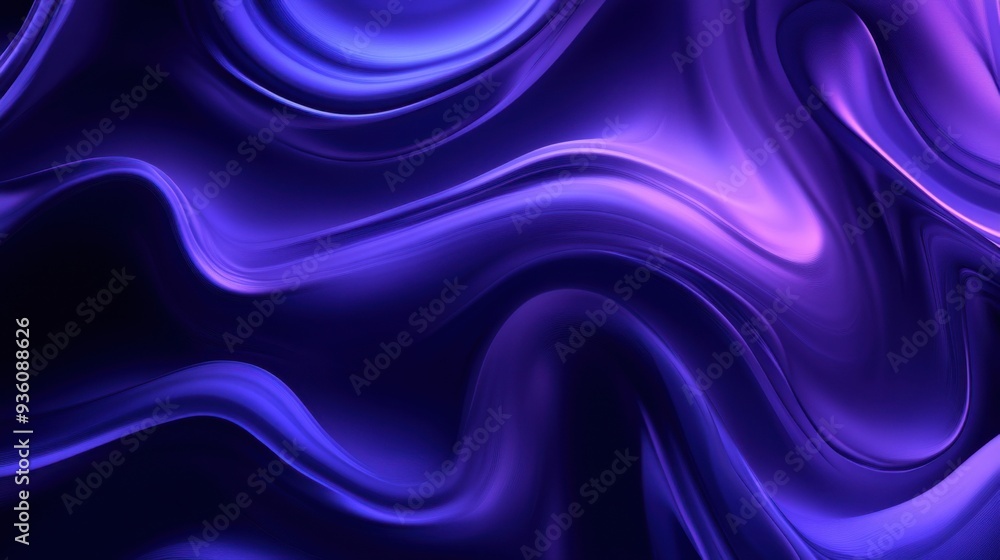A digital abstract artwork featuring fluid purple waves with dark and light shades, creating a smooth and mystical atmosphere. A digital abstract artwork featuring fluid purple waves with dark and light shades, creating a smooth and mystical atmosphere.