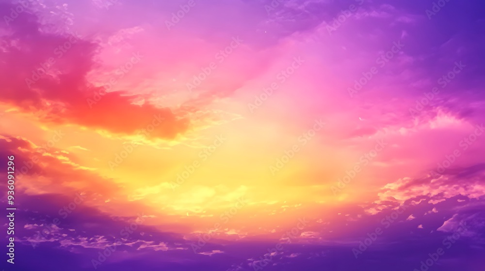 Obraz premium Sunset Wallpaper: Golden Purple Sky, Dynamic Backdrop for Creative Design