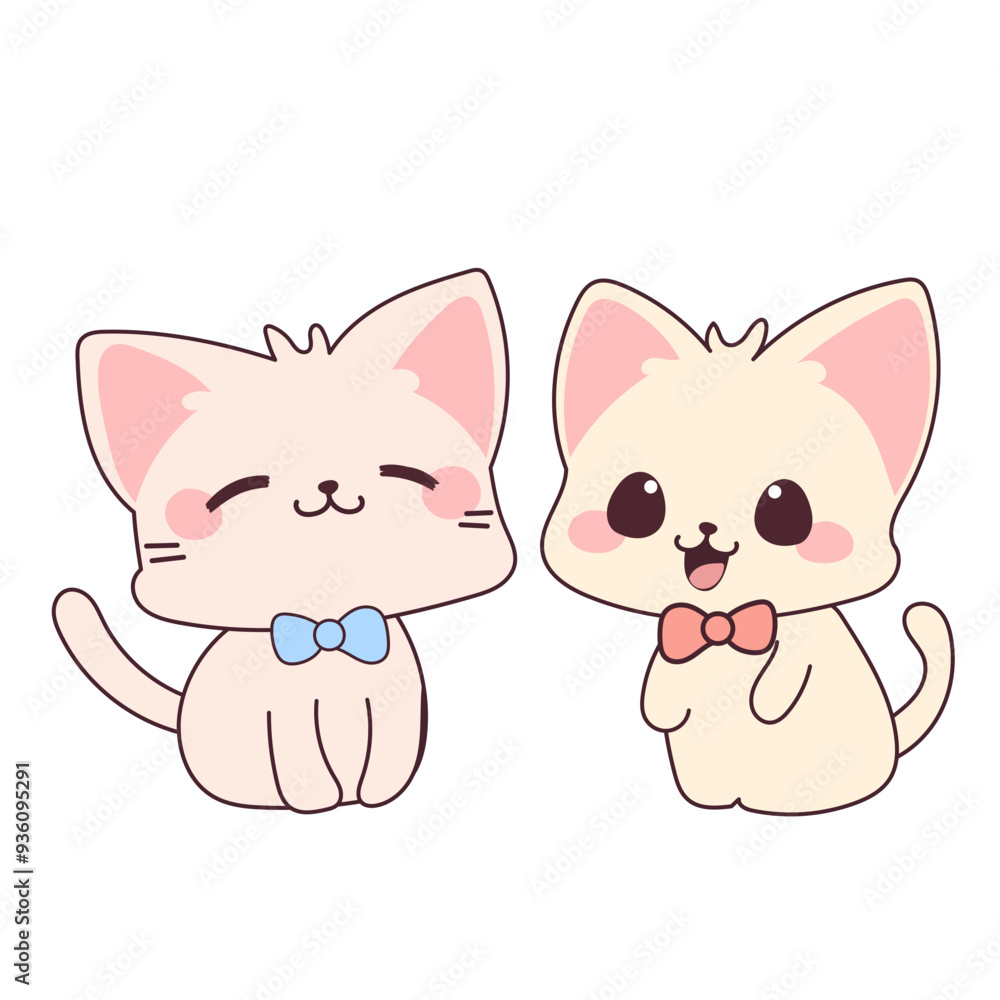 Doodle Kawaii Cute Cat Character Icon. Funny Lovely Adorable Kitty Pet Animal Symbol Decorative hand drawn Element. Doodle Kawaii Cute Cat Character Icon. Funny Lovely Adorable Kitty Pet Animal Symbol Decorative hand drawn Element.