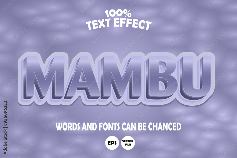 Fototapeta premium Font effects that can be created or replaced to your taste